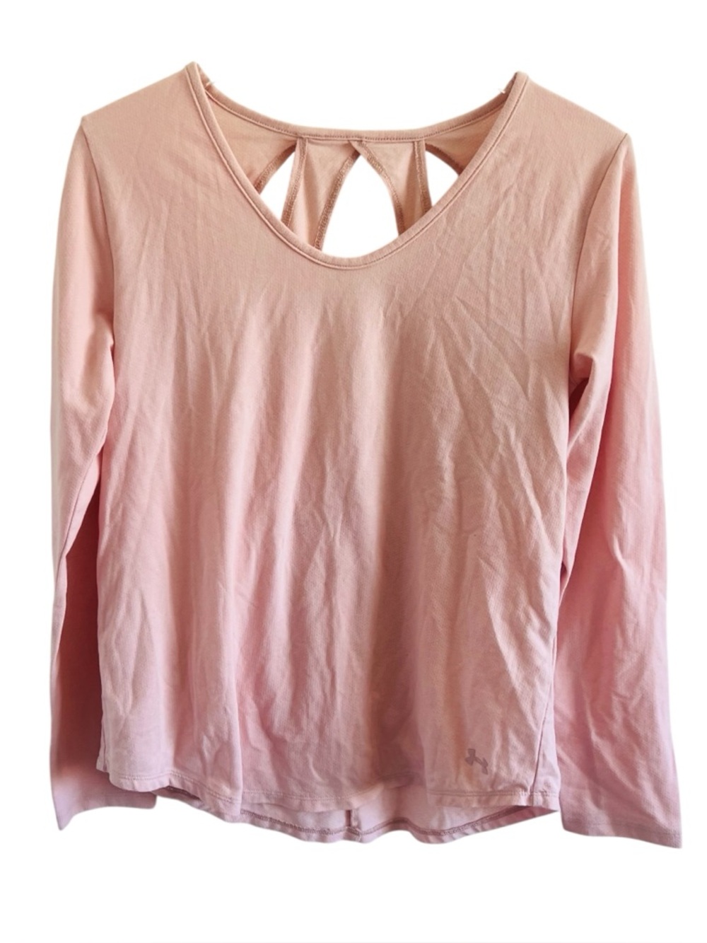 Under Armour Athletic Pink Long-Sleeve Keyhole Back Top